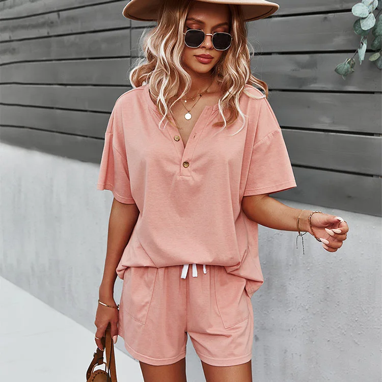 

PEARL Newest Design Summer Solid Color Insiemi Delle Donne Two Piece Set Women Clothing Womens 2 Piece Sets