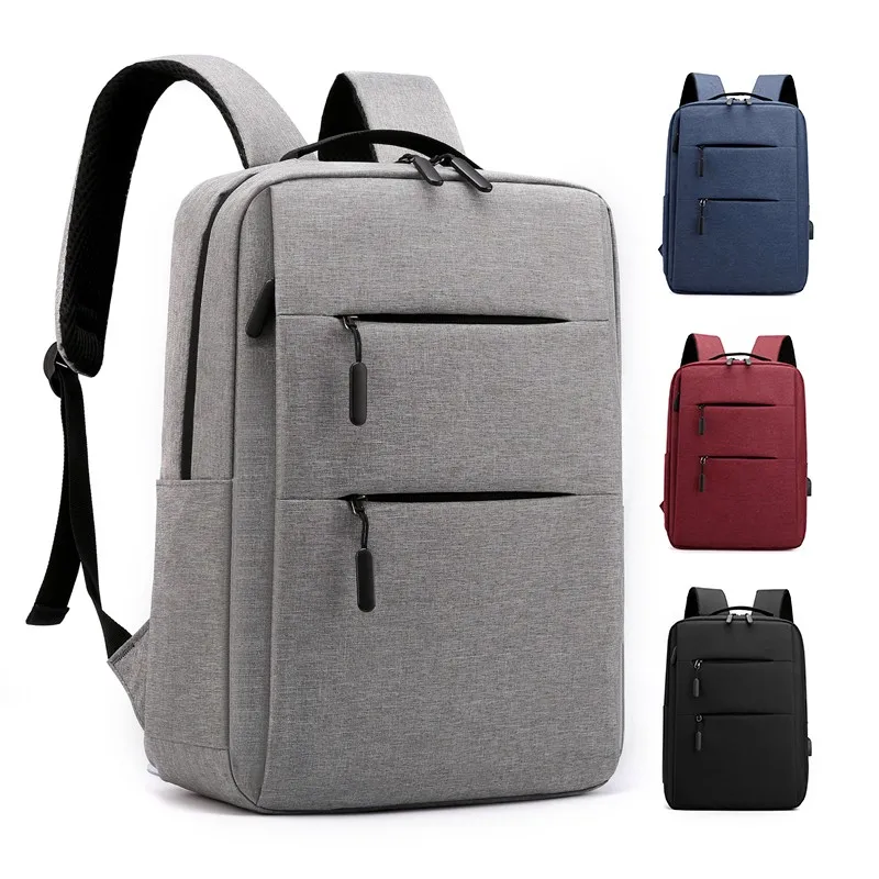 

OMASKA Rucksac Laptop Backpack Custom Logo Big Capacity Reasonable Pocket Business Laptop School Backpack, Gray black navy red