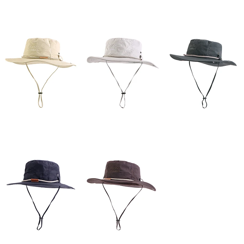 

Wholesale Custom Logo Wide Brim Sun Hat Summer Bucket Hats With UV Protection UPF 50+ Fishing Hiking Beach Hats for Women Men