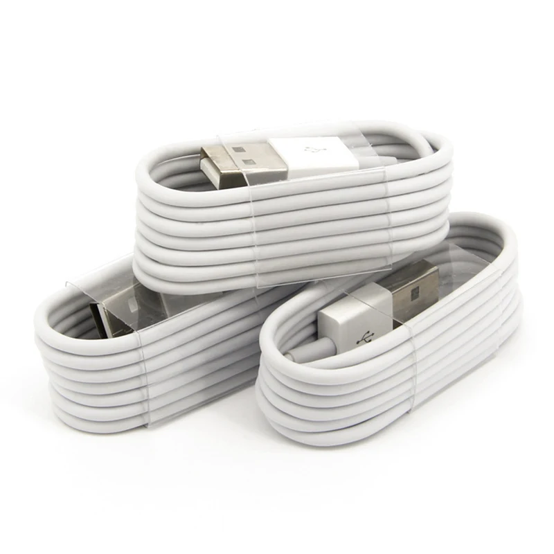 

2020 Amazon Hot Selling Cellphone Accessories 1m USB Data Cable for iPhone wire Charger wholesale, White/black