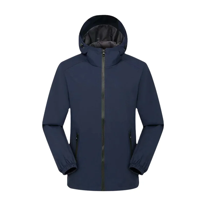

Ready to ship High Quality Anti-wet Windproof Hooded Zipper-up Polyester Hoodie Wear in Rainy Windy day for Men's Hoodie, Customized colors