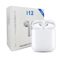 

Hot selling Blue tooth Earphone i12 Tws headset mini earbuds i12 tws touch support fast charger