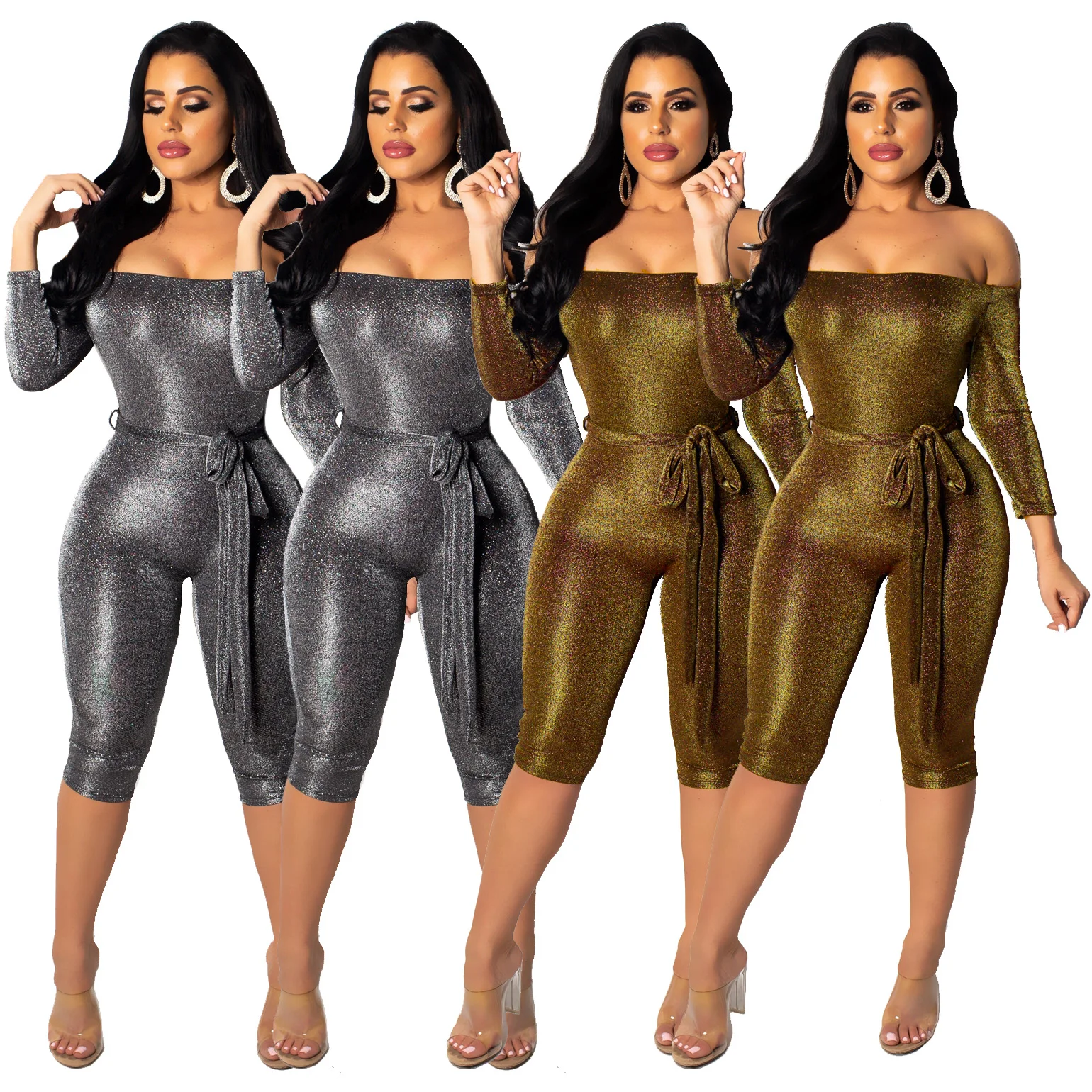 

Consignment ready to ship Wholesale SD9081 European and American women's sexy one-piece pants