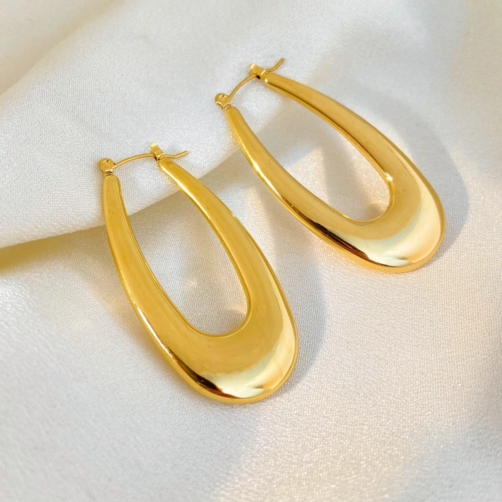 

Exaggerated Geometry U-shaped Earrings Fashion Jewelry 2024 Stainless Steel Gold Plated 18k New Earrings