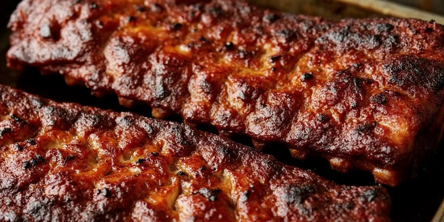 Ribs cooking in the oven at different temps