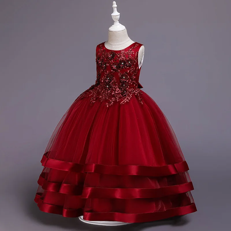 

2020 new style custom design ball gown wholesale cheap party girl dresses, 3colors