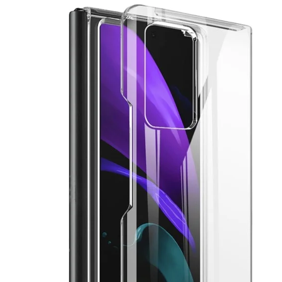 

Transparent Case Pc Fashionable Anti-flip Stand Case For Z Fold 2 Case Cover