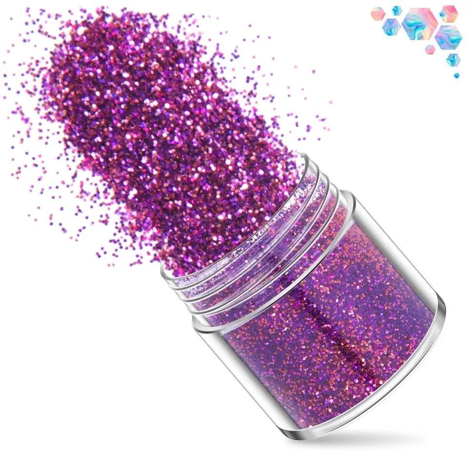 

Purple Superfine Glitters Powder 1mm Sequins Mix For Jewelry Making DIY UV Epoxy Resin Silicone Mold Filling Material, Picture
