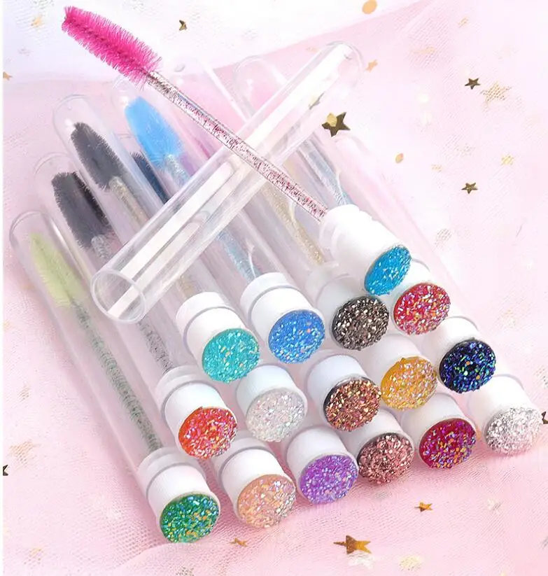 eyelash brush applicator manufacturer supplies retractable mascara brush colorful lashes wand brush, Colors