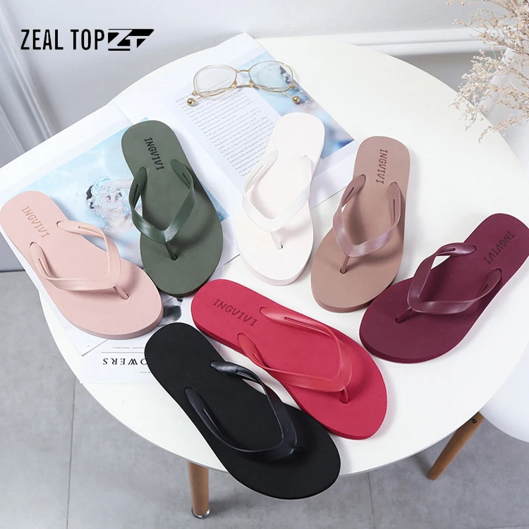 

sandal flip flops beach sandals woman solid color simplicity wholesale outdoor flip flops sliders sandals for women