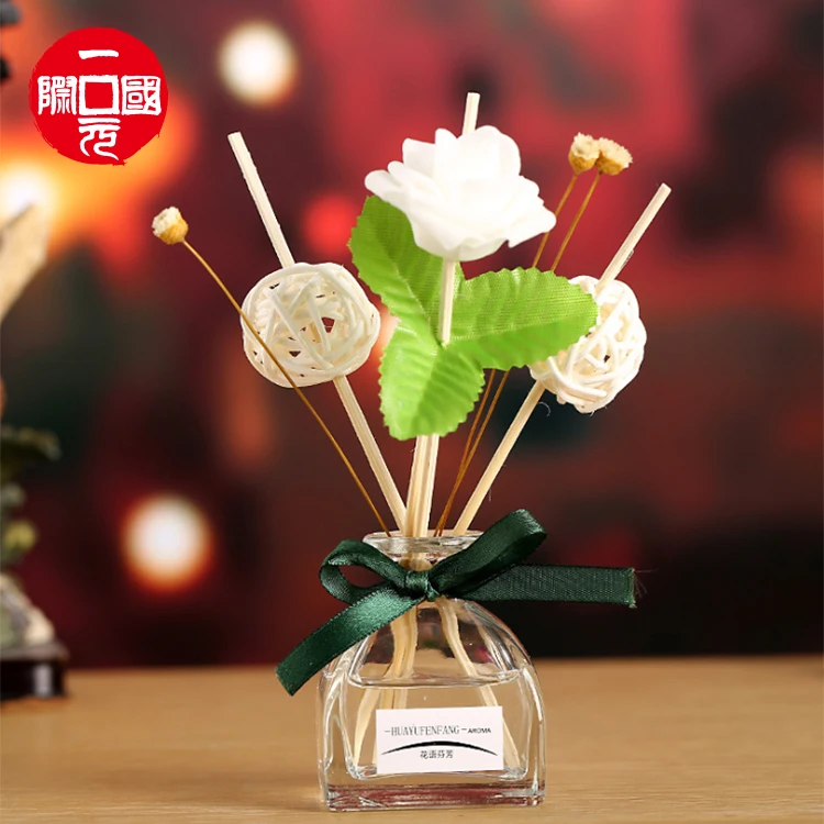 

Fragrance Essential Oil Rattan Stick Glass Bottle Reed Diffuser Wholesale Lovely Box Natural Customized Graffiti Eco-friendly