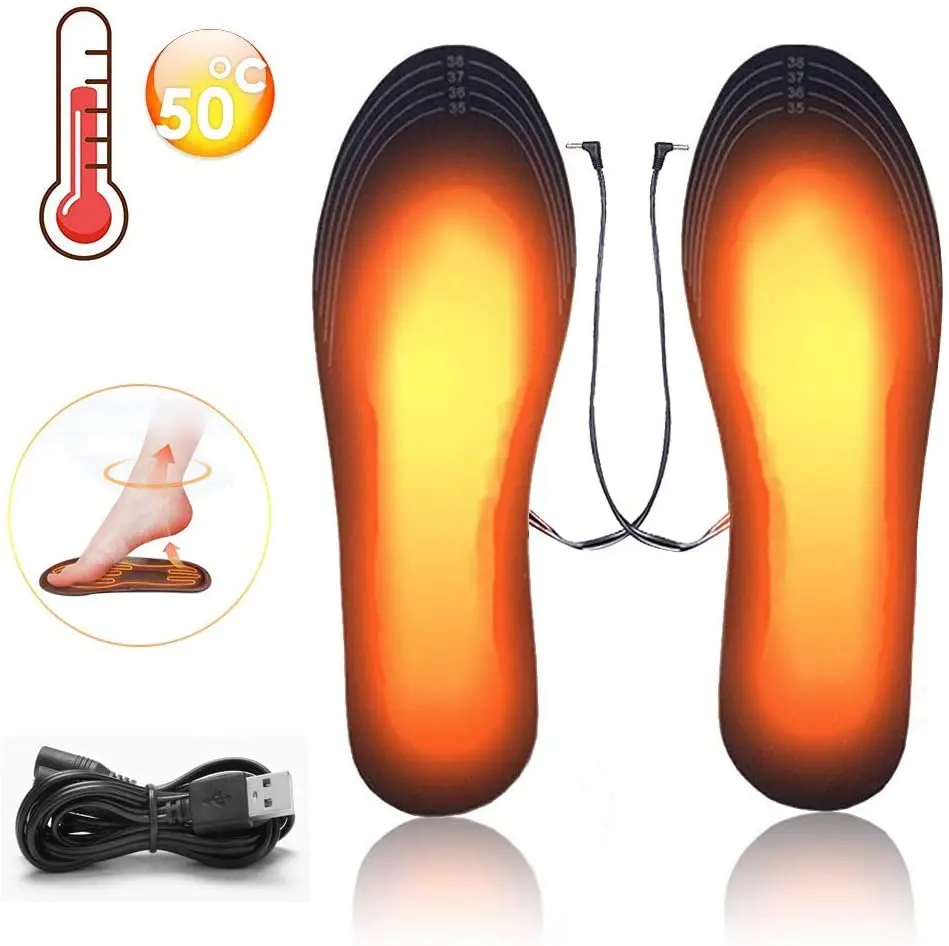

New Heated Insoles USB Rechargeable Heated Shoes Pad DIY Customizable Electric Heated Insoles for Outdoor