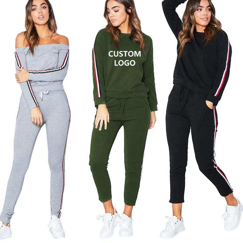 

Ropa Deportiva Para Mujer Side Stripe Womens Sweatsuit And Tracksuits, Black/green/burgundy/pink/white