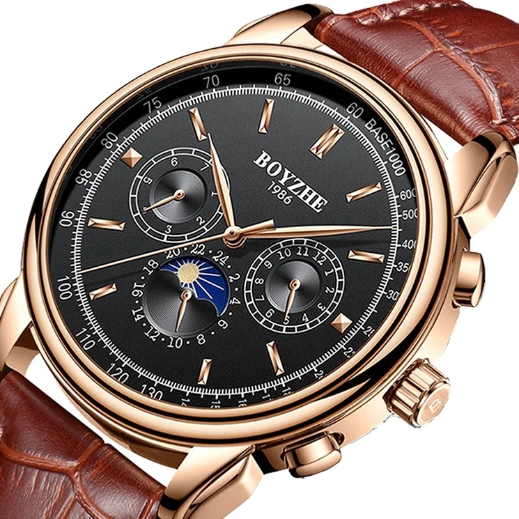 

BOYZHE brand watch men wrist personalized waterproof mechanical watch