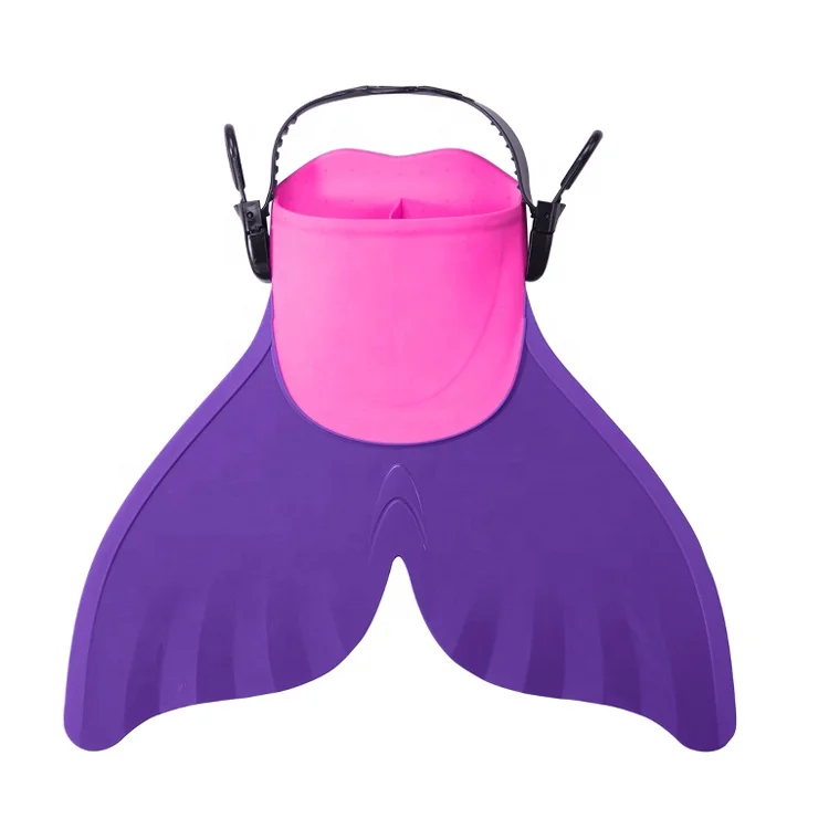 

2021 hot selling Beautiful Colorful Monofin Funny Mermaid Mono Swimming Fin For Kids, Purple,blue,white,orange,pink
