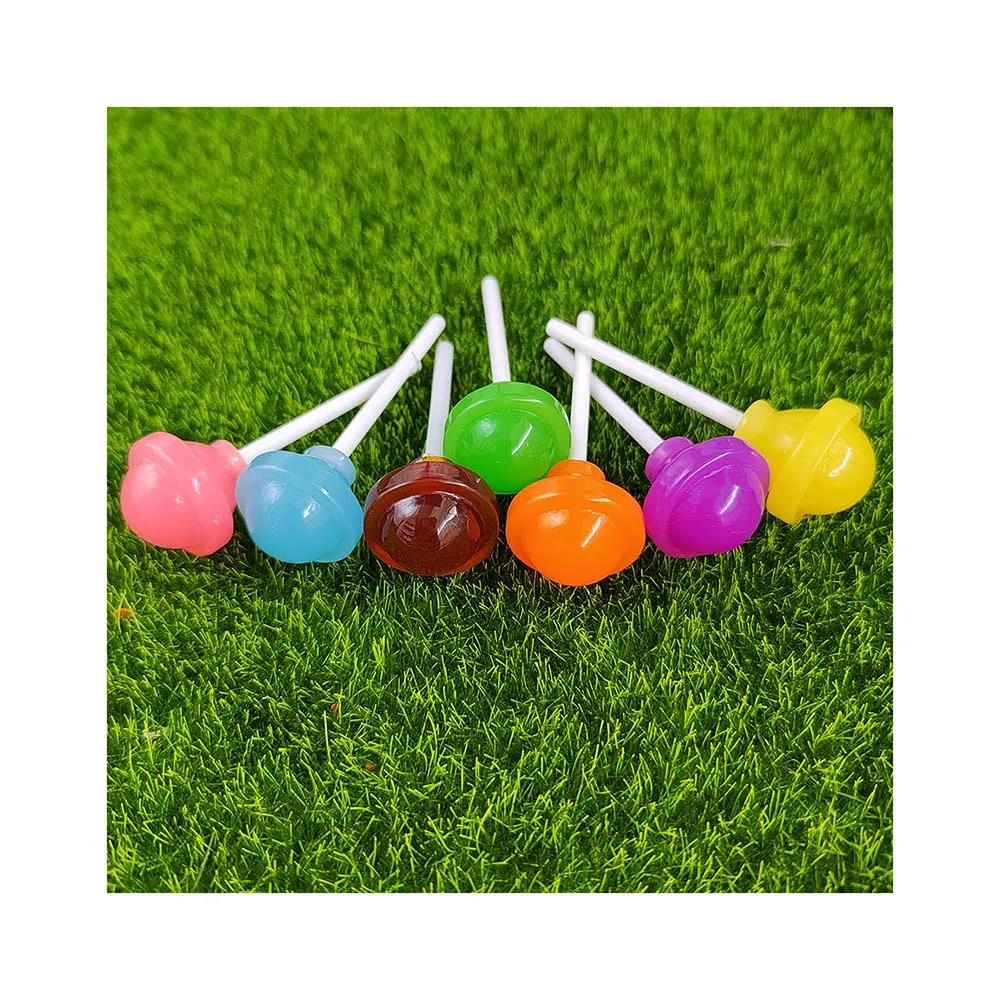 Wholesale 100PCS Miniature Lollipops Mini Resin Lollipop Candy Kawaii Cabochons Dollhouse Miniatures Resin Crafts
