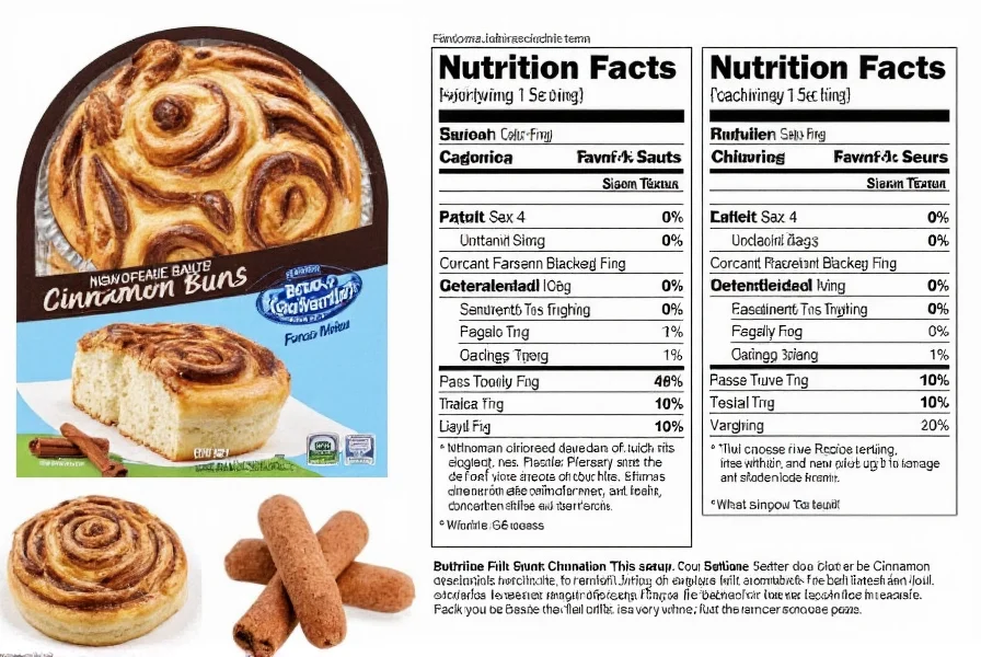 Ben and Jerry's Cinnamon Buns pint container next to a cinnamon roll showing flavor inspiration