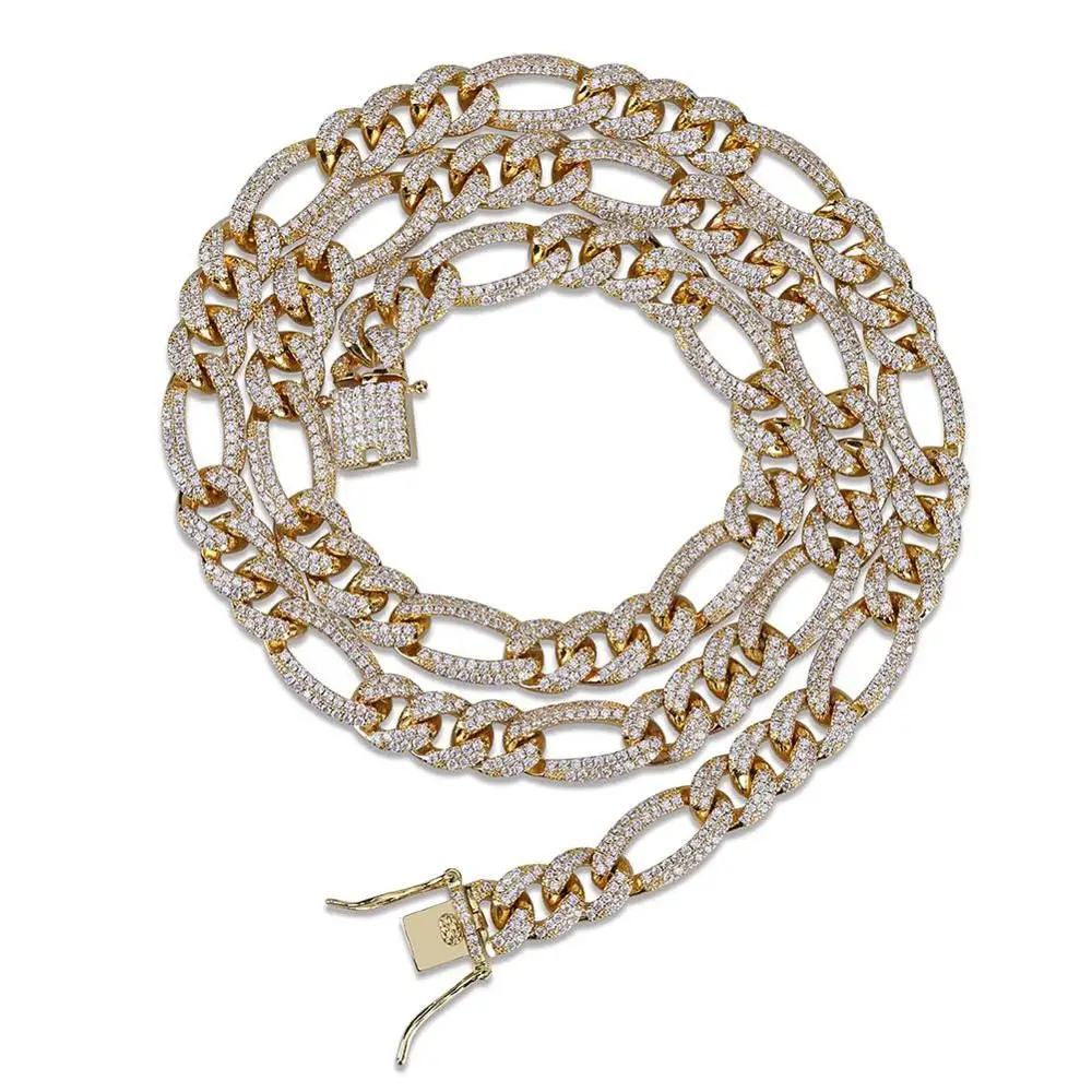 2020 new arrivals fashion jewelry figaro chain iced out jewelry necklace