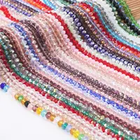 

Free Shipping 2/3/4/6/8mm Crystal Beads Faceted Glass Rondelle Loose Beads for DIY Earrring Bracelet Necklace Jewelry Making