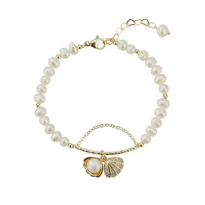 

MSYO New Ins Fashion Bracelet Women Gorgeous Bracelets For Women Irregular Pearl Shell Bracelet