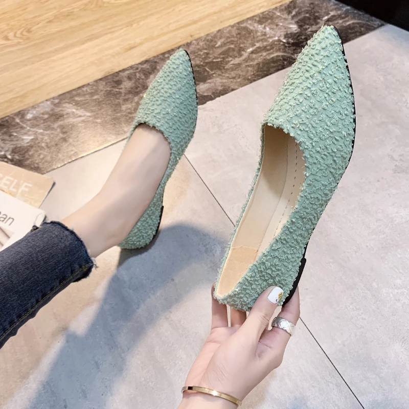 

Spring and autumn 2021 new women's shoes fashion casual shallow soft pointed flat shoes ballet shoes.