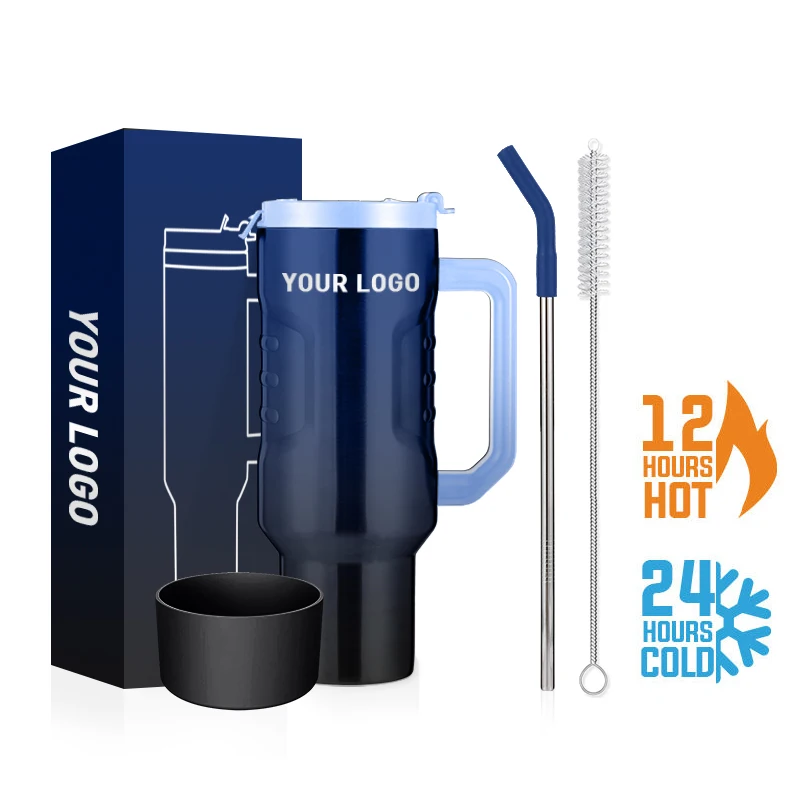 

40oz Leak-Proof Adventure Reusable Vacuum Quencher Tumbler with Straw