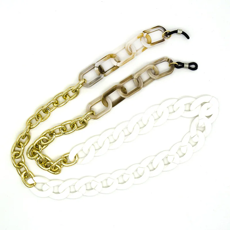 

Plastic White Acrylic And Aluminum Chain Splice Acetate Eyeglass Reading Glasses Sunglasses Accessories Chains For Glasses