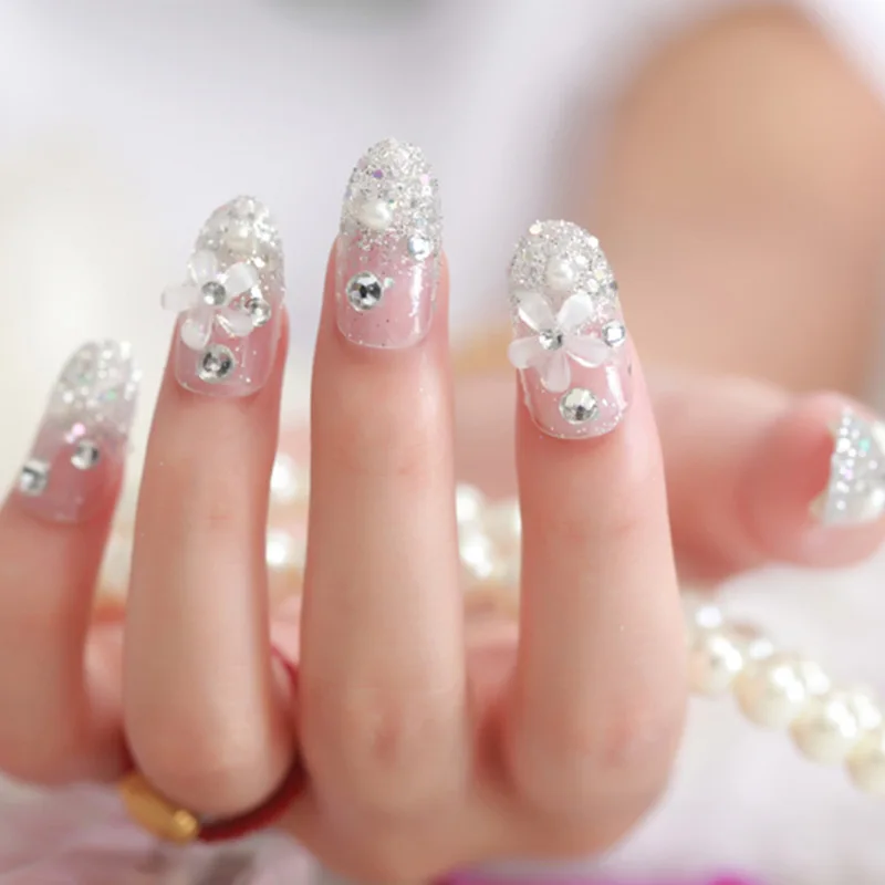 

Newest Designs Jewelry Nail Art 3d Sticker Luxury Nail Pearl For Beauty Nail Piece Decoration