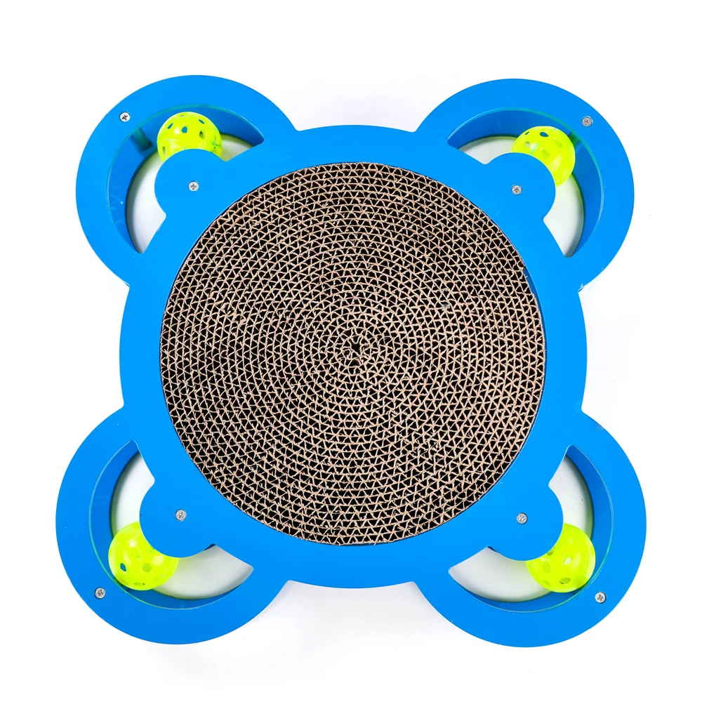 
Round Shape Pet Scratcher with Ball Cats Interactive Toys Paper Eco-friendly Stocked 