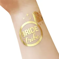 

Hens Party Tattoos Bride to Be Bridesmaid Bridal Shower Decorations Rose Gold Wedding Gold Metal Tattoo Sticker Bridal Tribal