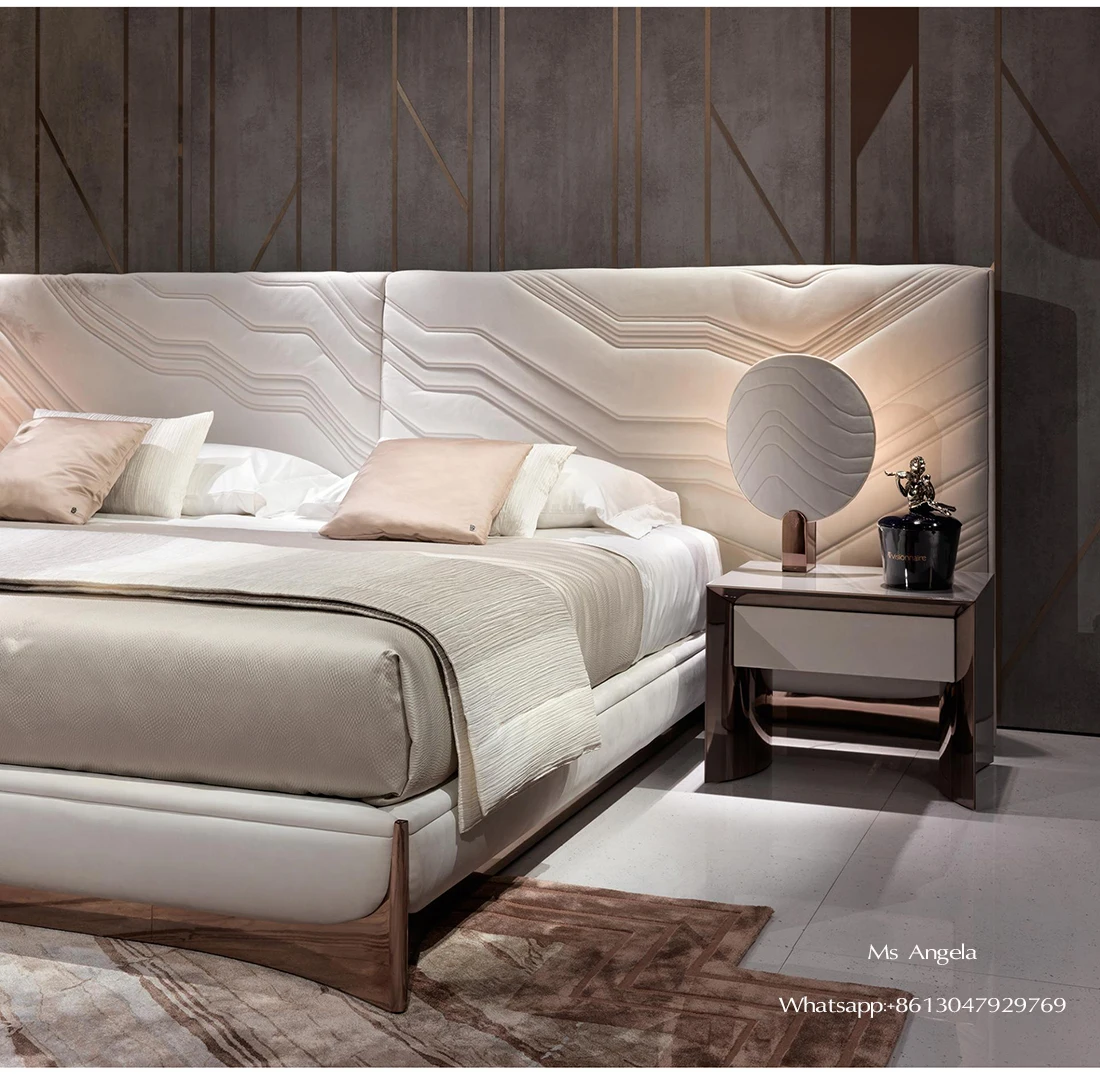 New Arrival Italian Luxury Furniture King Size Bed Bedroom Set High