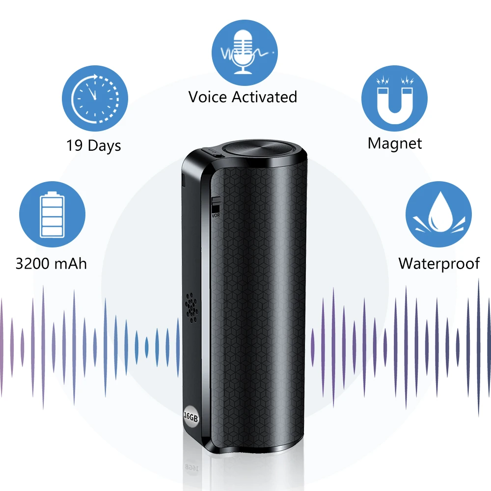 

QZT hidden audio recorder s08 voice recorder mini digital audio recorder, Black