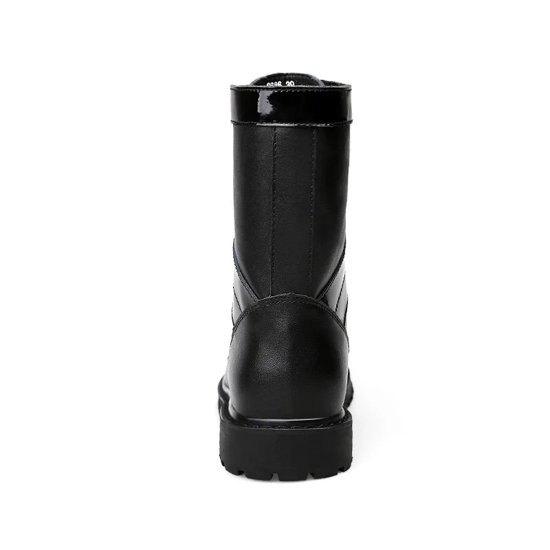 
High ankle black cow leather military tactical boots south africa army boots for men 