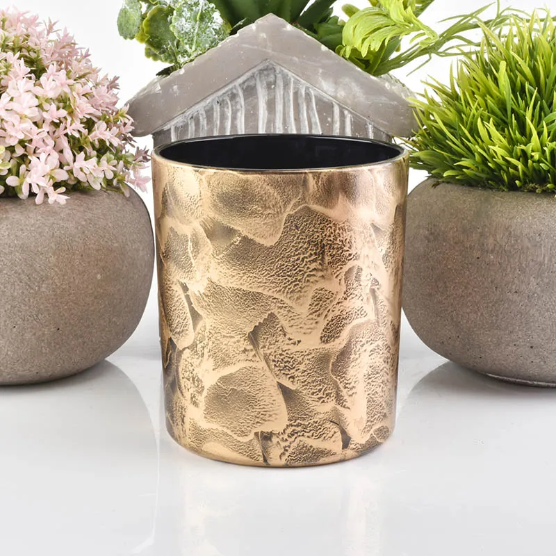 decoratived glass candle jar