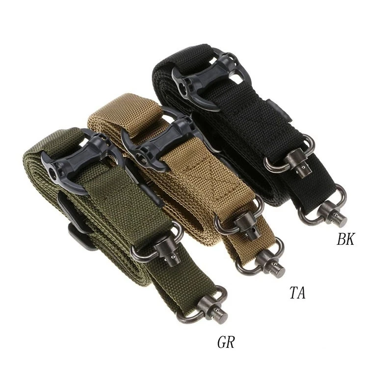 

Tactical  Two 2 Points Tactical Rifle Sling Quick Detach QD trap For Outdoor Nylon Belt Rope Outdoor Accessories, Tan, black, military green