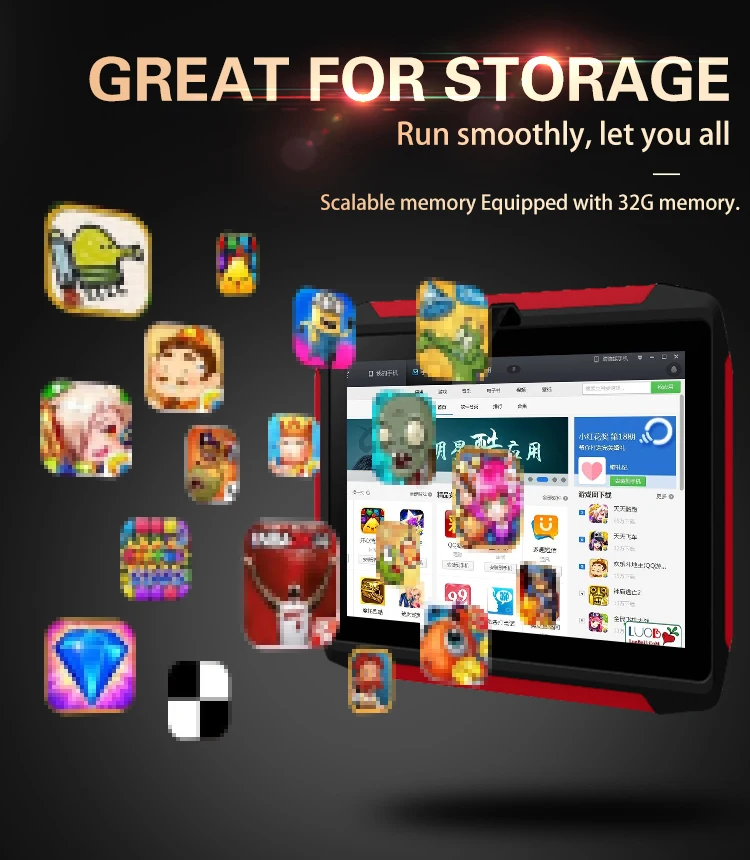 New Design Q98 Kids Children Baby All Winner Learning Games Educational Wifi Android Pc Tab Tablet For Kids 