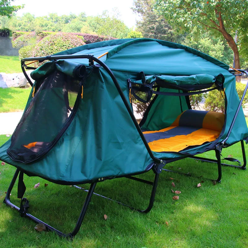 

Two-in-one outdoor camping folding single tent marching bed portable rainproof fishing tent, Multi