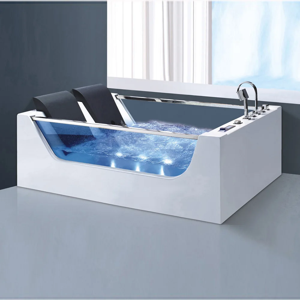 独立水力按摩浴缸批发矩形漩涡按摩浴缸 2 人浴缸
