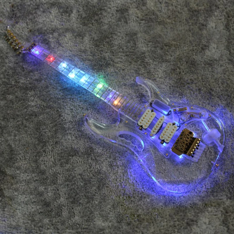 

Good quality colour LED light acrylic electric guitar electricas electro electrique guitare guiter guitarra gitar guitars