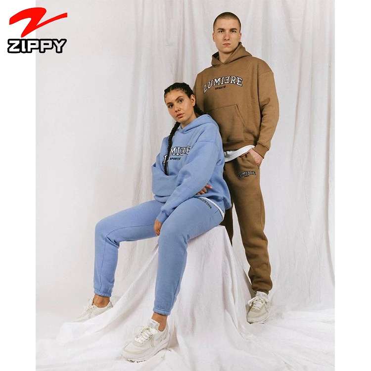 

New high quality mens track suits women custom embroidered sweatsuits unisex sets manufacturer couples sweat suit jogger set, Custom color
