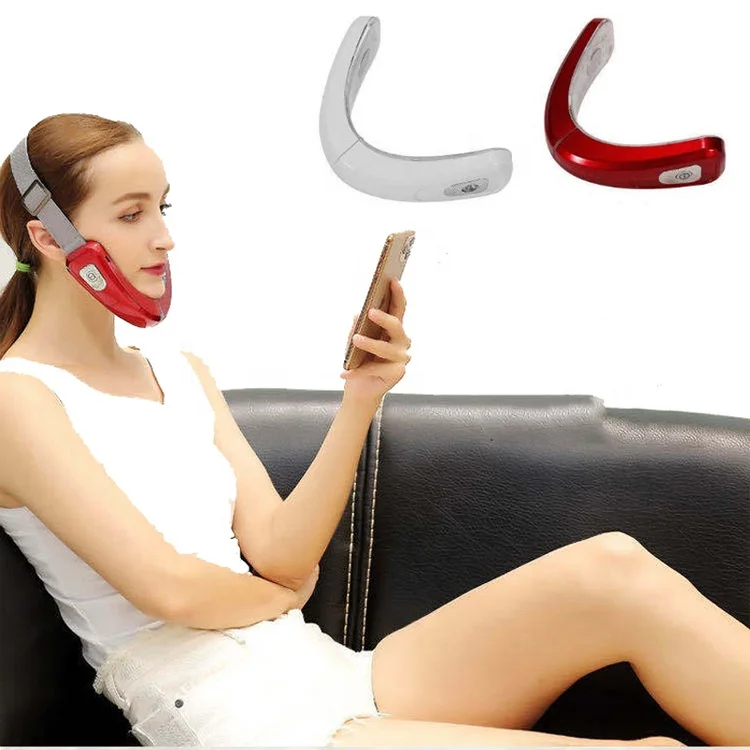 

buy wholesale direct from china Vibrating Facial Massager Double Chin Slimming Massager V Shape Facial Massage Device, White,red