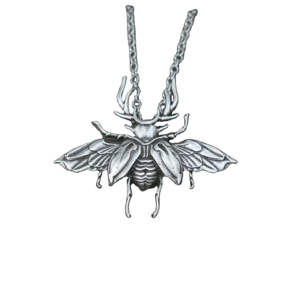 Scarab Pendant Animal Vintage Chain Punk Beetle Necklace for Women Men Jewelry