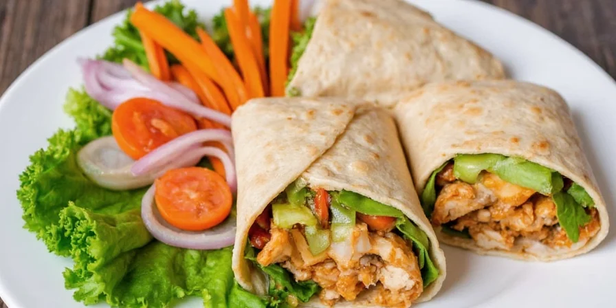 Different versions of Thai Chicken Wraps from around the world