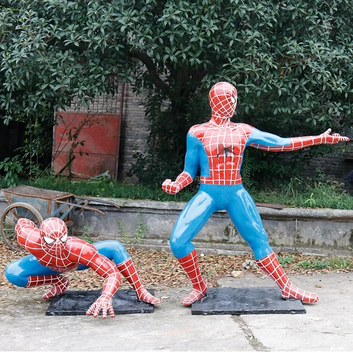 

Garden Decoration Fiberglass Lifesize Statue Spiderman, Customized