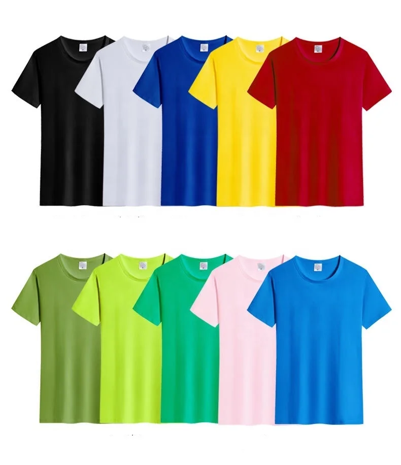 

Yingling Cotton Feel Polyester Tshirt Custom Logo Plain White Promotional T-shirts Blank Modal Sublimation T shirt, Customized color