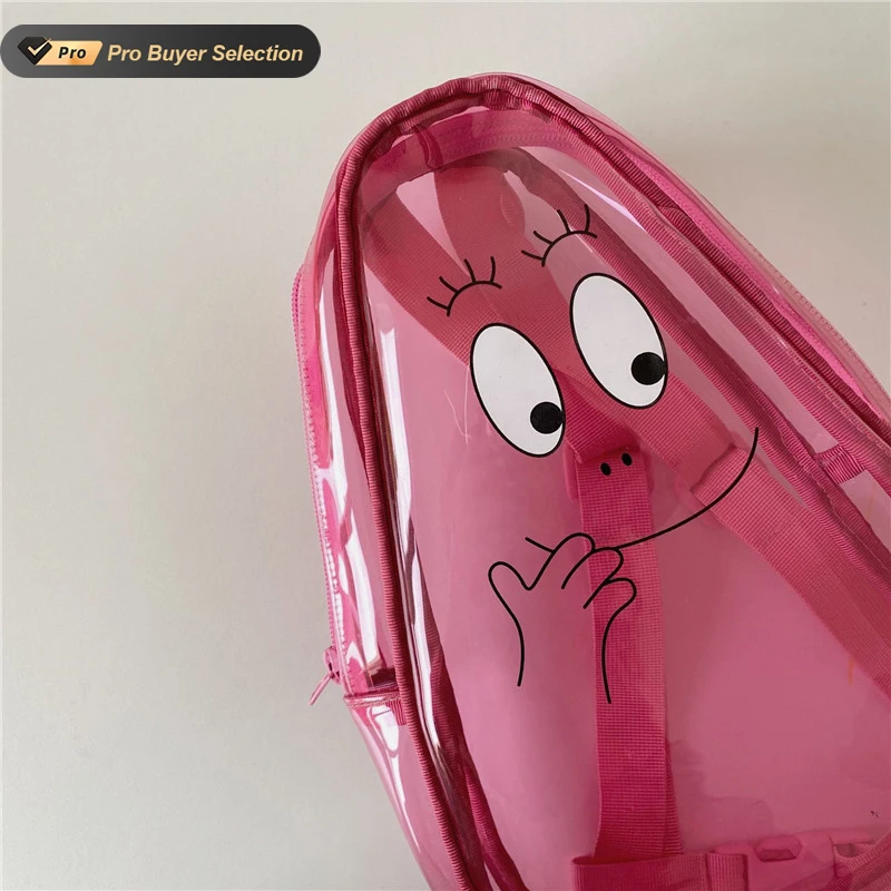 

KALANTA Ins Child Travel Shopping Rucksacks Casual Schoolbag PVC Jelly Bag Spring Summer Transparent Boy Girl Cartoon Backpack