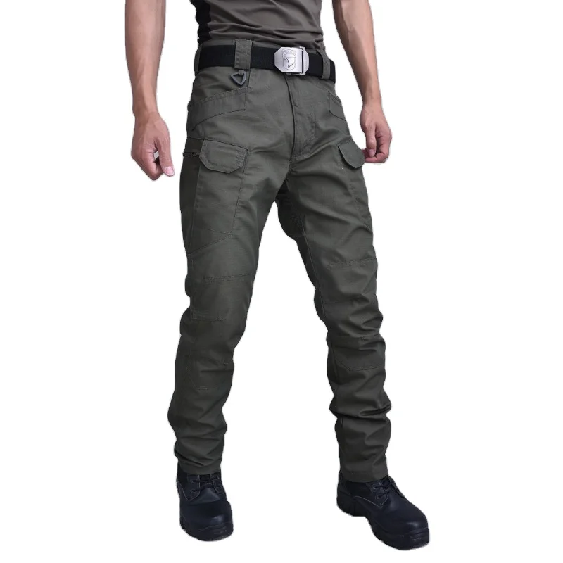 

IX7 Men S Waterproof Rib Stop Military Tactical Pants Army Fans Combat Pant Hiking Hunting Multi Pockets Cargo Worker Pant Anti, Picture