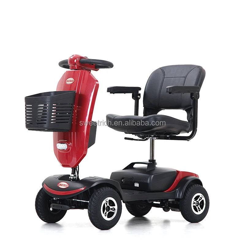 

Chinese factory four wheel mobility electric scooter for eldly and disabled person, Red , blue, or customized