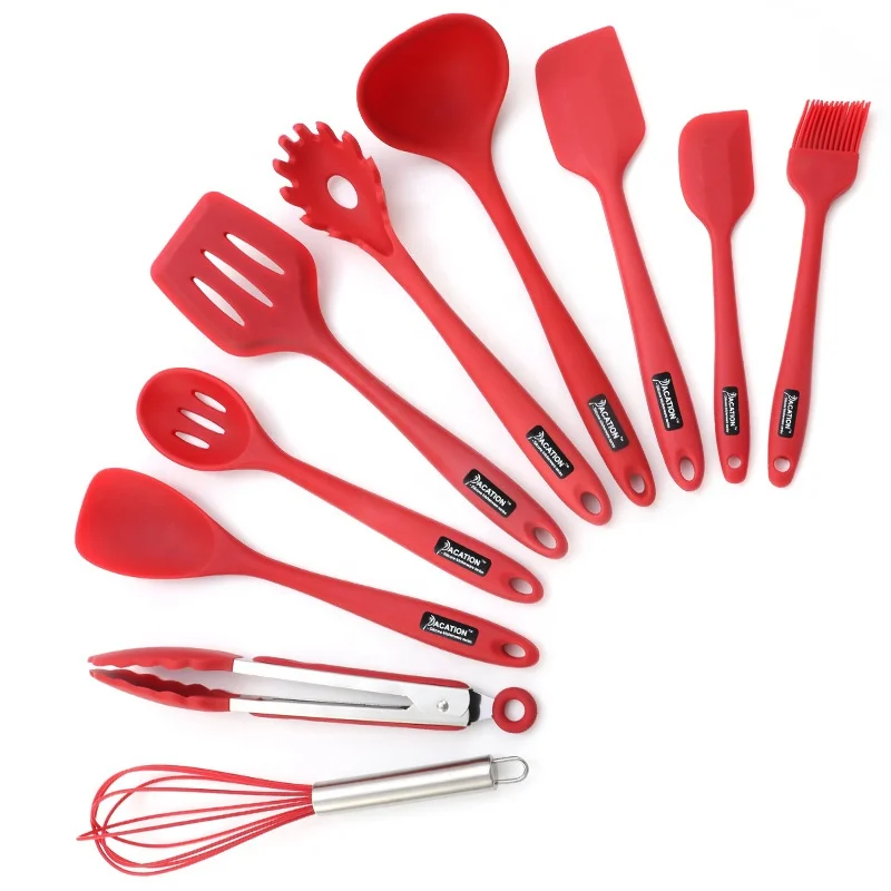 

Food Grade Silicone Cooking Kitchenware Tools 10 pcs Kitchen Utensil Set Nordic Kitchenware, Customized color