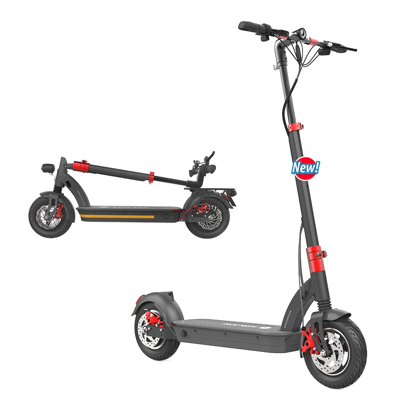 

Hot selling 500W 48V 55KM battery life foldable 2 wheel adult standing electric scooter, Black